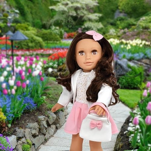 Gift Boutique 18 Inch Girl Doll, Fashion Doll with Fine Brown Hair for Styling Clothes Shoes and Accessories Princess Doll for Girls and Kids thumbnail 2
