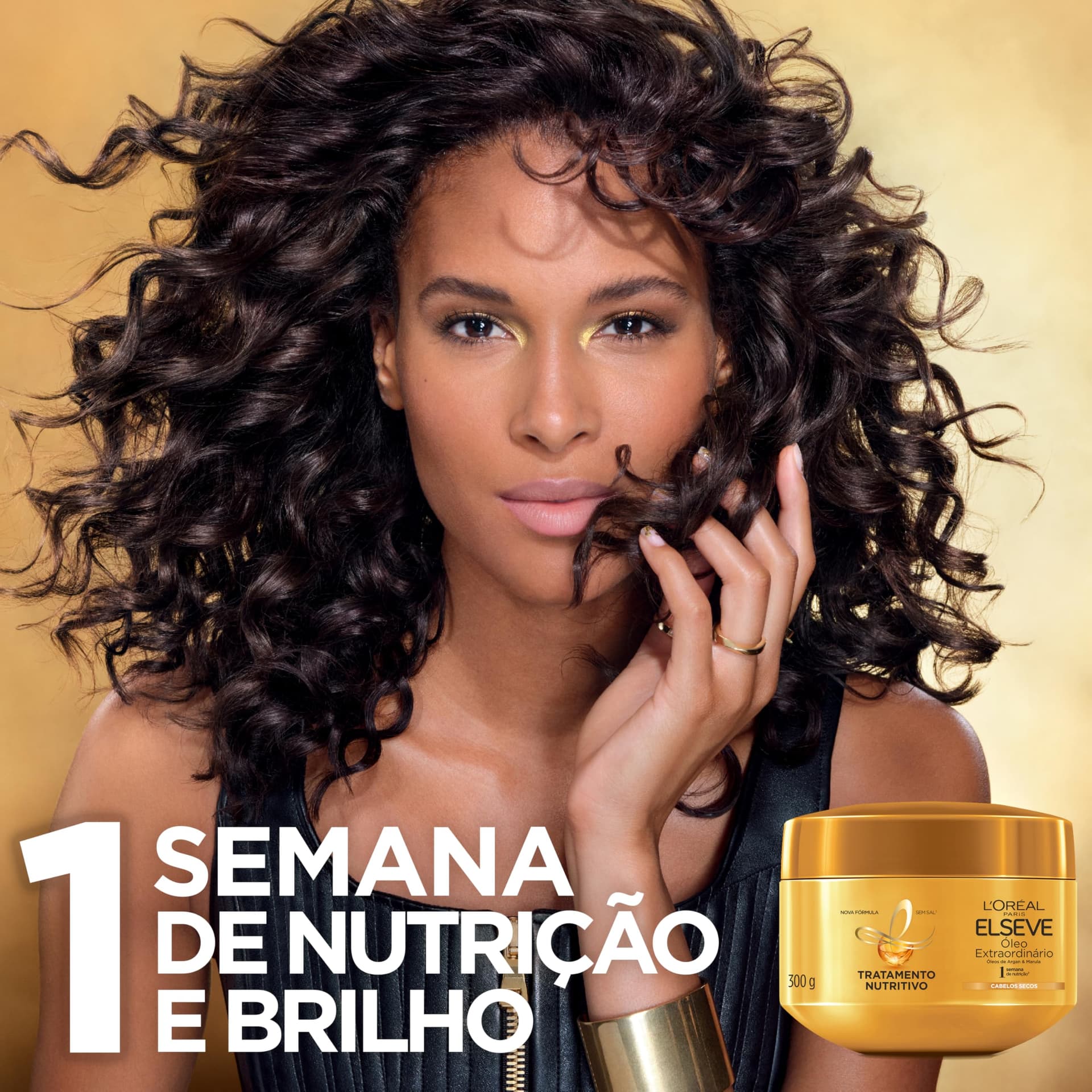 L'Oréal Paris Elseve Óleo Extraordinário Máscara Capilar, Nutrição Profunda e Brilho Excepcional, Enriquecida com Micro-Óleos, Reconstrói Fios Secos e Sem Vida, 300g thumbnail 2
