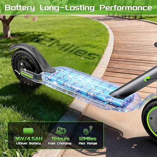 MAXSHOT Electric Scooter Adults & Big Kids, Top Speed 9/16/19/22MPH, 10/12/16/21/50Miles Range, 6.5"/8.5"/14" Tires Folding Commuter Escooter with Dual Suspension for Commuting, APP Control thumbnail 3