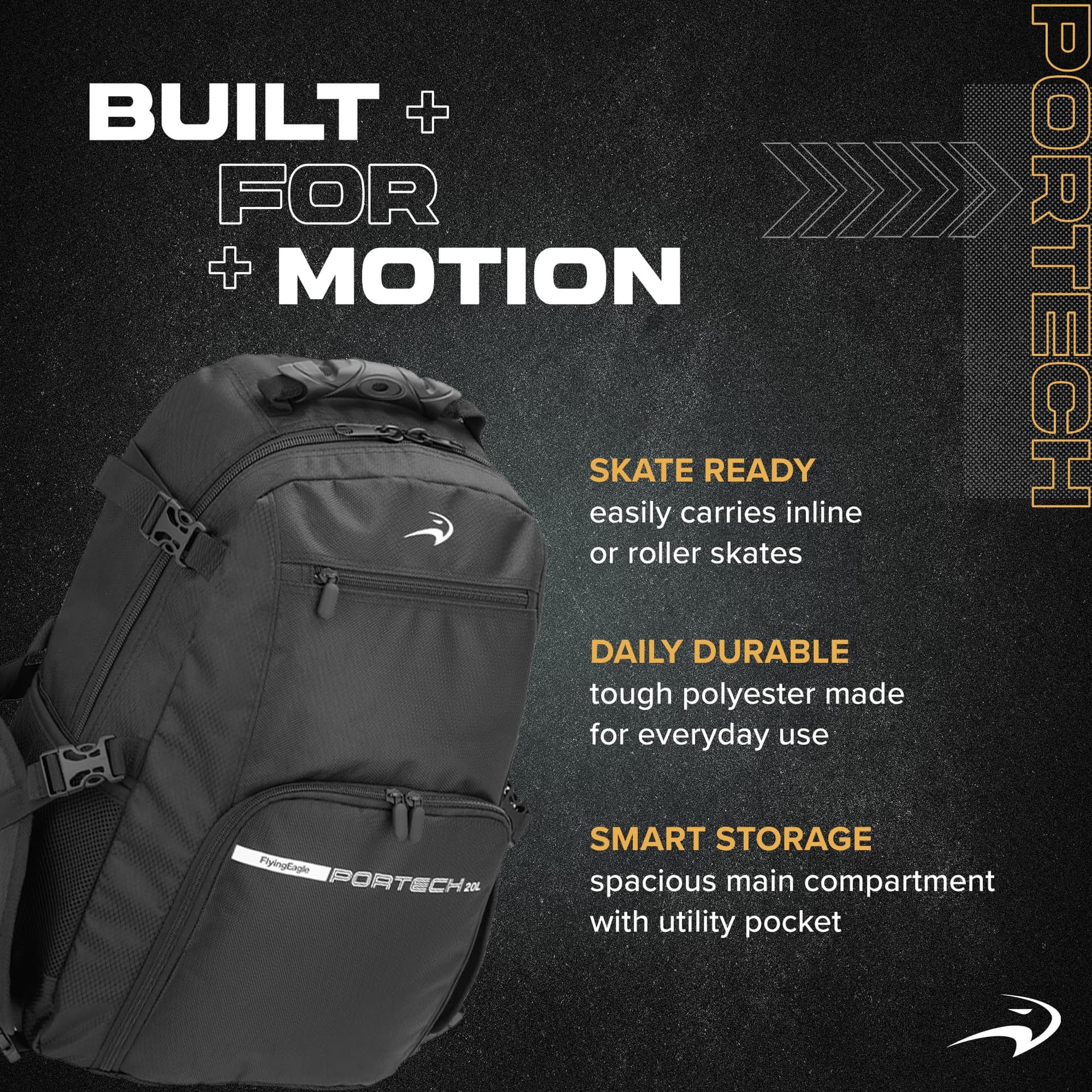 Flying Eagle Inline Skates Travel Backpack thumbnail 2