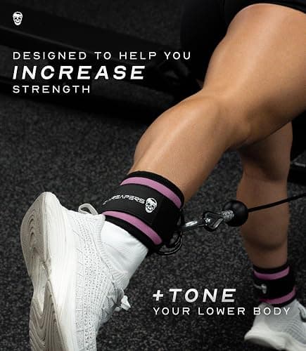 Gymreapers Ankle Straps For Cable Machine Kickbacks, Glute Workouts, Lower Body Exercises - Adjustable Leg Straps with Neoprene Padding thumbnail 3
