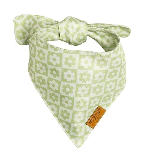 Remy+Roo Large Spring Dog Bandanas - 4 Pack Daisy Set | Premium Durable Adjustable Polyester Fabric | Patented Shape Girl Dog Bandana, Trendy Pattrens, Floral Dog Bandana thumbnail 4