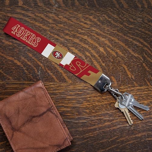 Rico Industries NFL Football Standard Wrist Lanyard Key Chain, Cute Wristlet Strap Holder for Car Keys ID Badges Card Wallet thumbnail 3