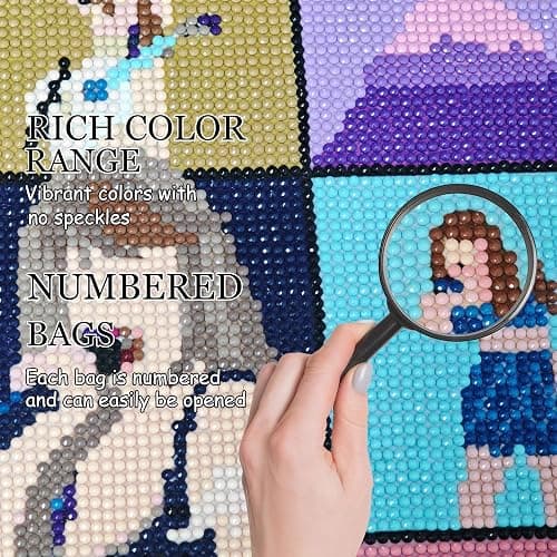 LETISH Diamond Painting for Adults,Diamonds Painting Kit Art for Wall Home Decor Arts Craft (Multicolor Flash Drill) thumbnail 6