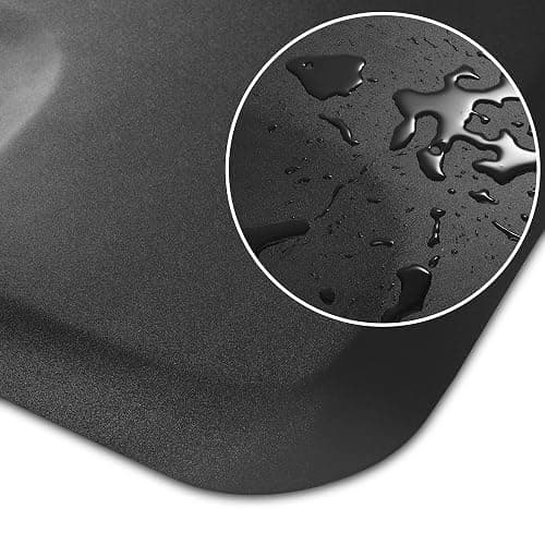 Saloniture 3 ft. x 5 ft. Salon & Barber Shop Chair Anti-Fatigue Floor Mat - Black Semi Circle - 1/2 in. Thick thumbnail 6