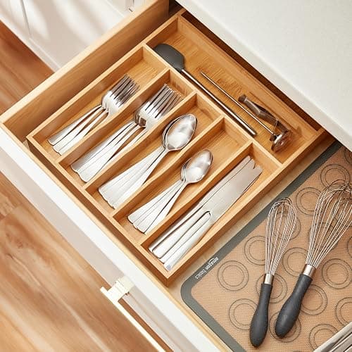 Amazon Basics 20-Piece Stainless Steel Flatware Set with Square Edge, Service for 4, Silver thumbnail 7