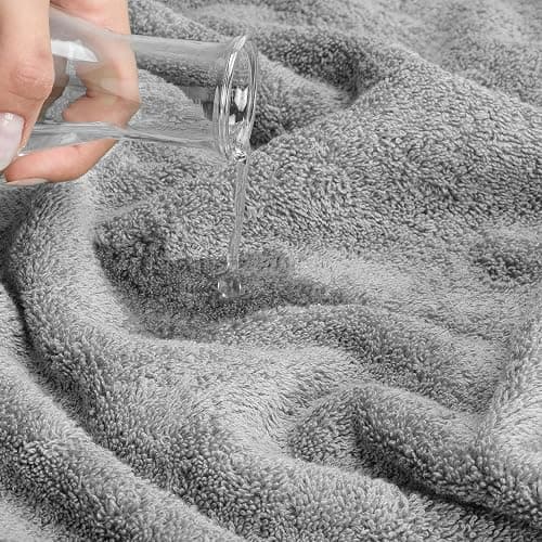 Cotton Paradise 6 Piece Towel Set 100% Cotton Soft Absorbent Turkish Towels for Bathroom 2 Bath Towels 2 Hand Towels 2 Washcloths Light Gray Towel Set - 6 Piece Bath Towel Set - Light Grey thumbnail 6