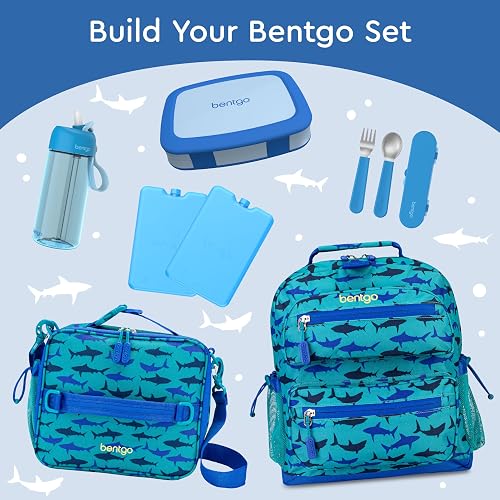 Bentgo Kids Bento-Style 5-Compartment Leak-Proof Lunch Box - Ideal Portion Sizes for Ages 3 to 7 - Durable, Drop-Proof, Dishwasher Safe, PFAS & BPA-Free & Made with Food-Safe Materials (Blue) thumbnail 7