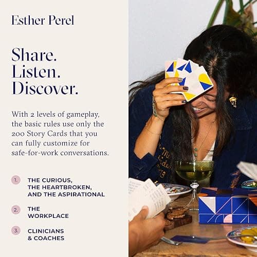 ESTHER PEREL Where Should We Begin? A Game of Stories - Conversation Cards for Friends & Partners - Interactive Couples Game with 200 Prompt Cards - 2-6 Player - Card Games for Couples & Date Night thumbnail 3
