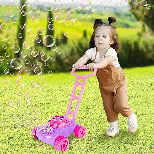 ArtCreativity Bubble Lawn Mower for Toddlers, Kids Bubble Machine for 2-Year-Old Girl Gifts, Easter Basket Stuffers for Kids, Push Toys for Toddlers Age 2 3+ Birthday Easter Gifts for Preschool Girls thumbnail 5