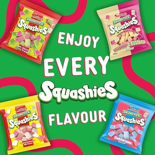 Swizzels Squashies Sweets - Sour Apple and Cherry Flavour Squashies - Single Pack 140g (Pack of 4) thumbnail 7