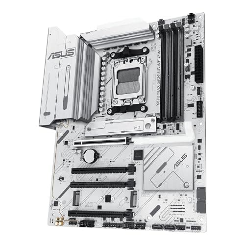 ASUS X870 MAX GAMING WIFI7 W AMD AM5 ATX Motherboard, 8-layer White PCB, 12+2+1 80A DrMOS, DDR5, PCIe 5.0 x16 Q-Release, 3x M.2, Wi-Fi 7 Q-Antenna, USB4® Type-C®, 2.5Gb LAN, BIOS FlashBack™, Aura Sync thumbnail 5