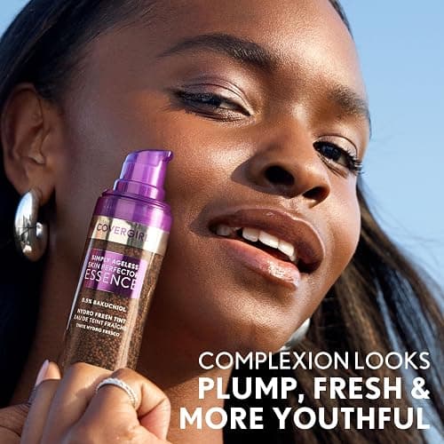 Covergirl Simply Ageless Skin Perfector Essence Foundation, 60 Tan, Tinted Skin Perfector, Skincare Makeup Hybrid, Sheer Tint, Radiant Finish, Skin-Like Finish, Vegan Formula, 1.0oz thumbnail 7