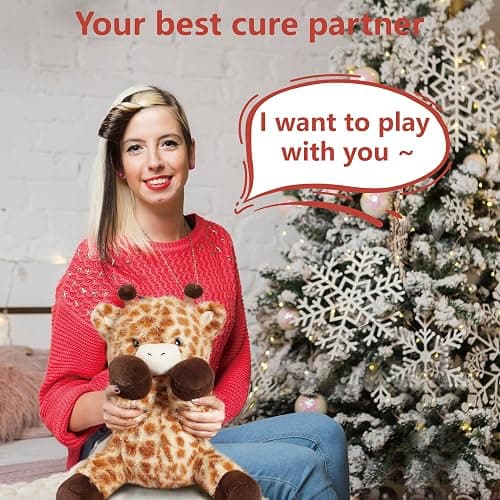 Niuniu Daddy 14" | 3.5 Pound Giraffe Weighted Plush Stuffed Animal, Heavy Giraffe Pillowfort Toys for Kids Adults, Weighted Beads for Stuffed Animals Body Pillow for Gift Birthday Christmas Holiday thumbnail 4