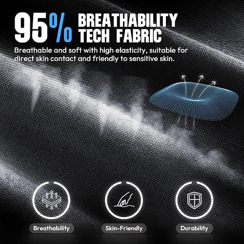 Dowinx Fabric Gaming Chair, Ergonomic Computer Chair with Footrest and Pocket Spring Cushion, Height Adjustable Video Gamer Chair with Lumbar Support for Adults, Black thumbnail 3