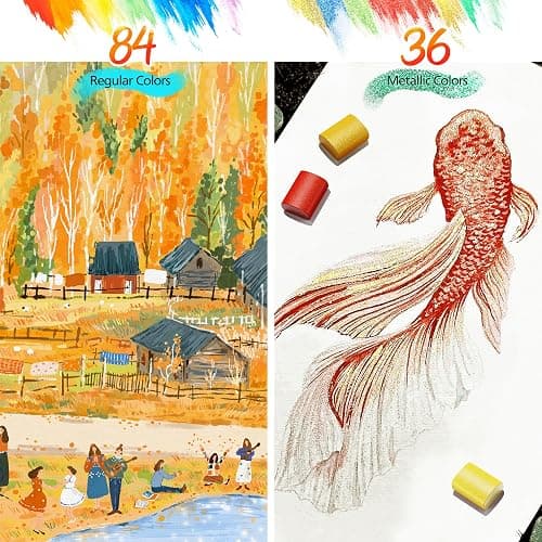 Caliart Watercolor Paint Set, 100 Colors Portable Travel Water Color Palette Kit with Detail Paint Brush, Art Supplies for Painting Coloring, Christmas Gifts for Artist Adult Teen Girls Boys Beginners thumbnail 6