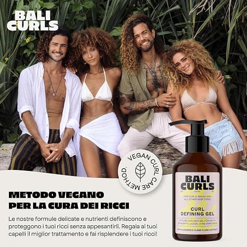 BALI CURLS Curl Defining Gel 150ml – Con Semi di Lino ed Estratto di Ylang Ylang – Vegano – Per Capelli Naturali, Lisci e Ben Definiti – Styling e Cura dei Capelli thumbnail 3