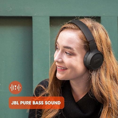 JBL Tune 510BT: Wireless Bluetooth On-Ear Headphones with Purebass Sound - with Cleaning Cloth - Black thumbnail 6