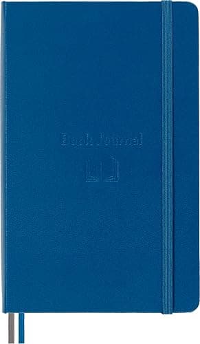 Moleskine Passion Journal, Books, Hard Cover, Large (5" x 8.25") Steel Blue, 400 Pages | Large 5" x 8.25" 400-page reading journal with guided book reviews, quotes, ratings, reading logs, and wish lists. thumbnail 3