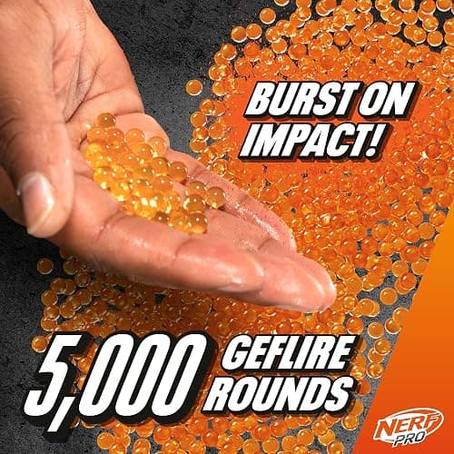 NERF Pro Gelfire Dual Wield Pack, 2 Blaster, No-Prime Firing, 5000 Gelfire Rounds, 2 x 100 runde integrierte Trichter, 2 Brillen, ab 14 Jahren thumbnail 3