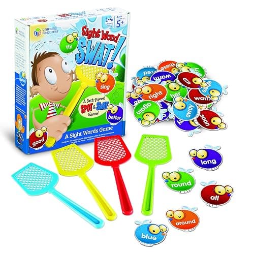 Learning Resources Sight Word Swat A Sight Words Game - Phonics Flash Cards, Board Games for Kids, Montessori Spelling , Homeschool, Classroom Must Haves, Teacher Supplies, Gifts for Boys and Girls - Image 1