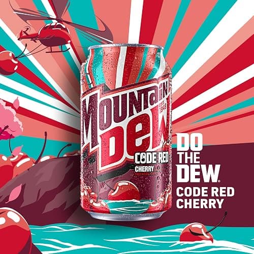 Mountain Dew Code Red Cherry, 12 Fl Oz Cans, 12 Pack thumbnail 5
