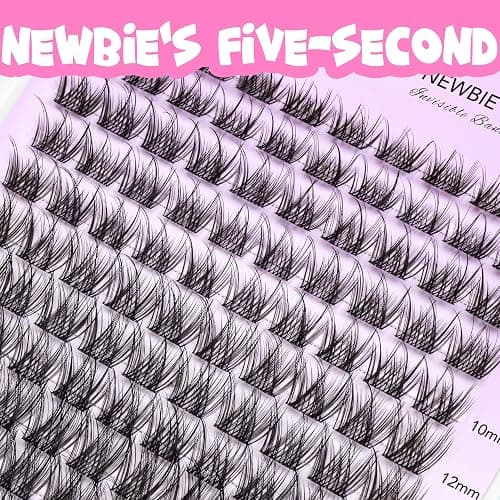 VEYESBEAUTY Lash Clusters Individual Eyelash Extensions Thin & Invisible Band DIY False Eyelashes for Self-application Newbie's Five-Second Series Wispy Lash Tray, LuxeBold 8-16mm Mixed Length thumbnail 3