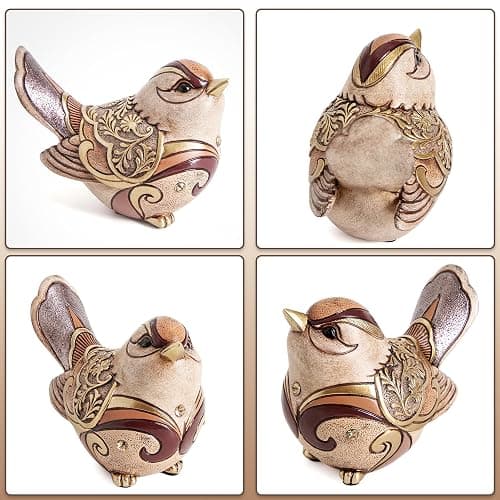 Bird Figurines For Home Decor,Bird Statue Sculpture For Shelf Decor Accents,Boho Bird Decorations For Table Office Living Room Bedroom,Retro Animal Statues Decorative Bird Gifts For Bird Lovers Women thumbnail 4