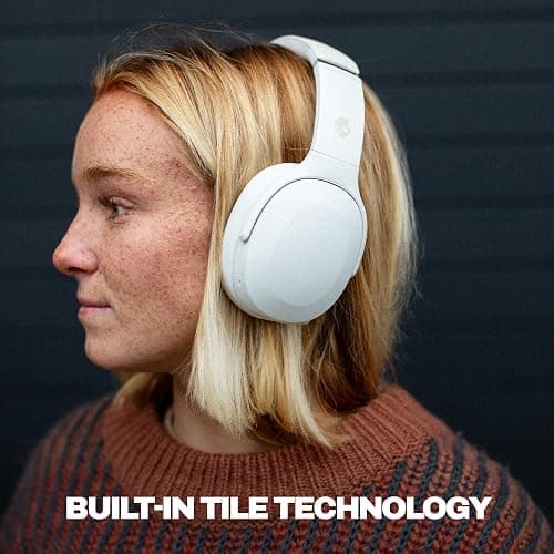 Skullcandy Crusher Evo Wireless Bluetooth Headphones with Extra USB-C Charging Cable, Multi-Sensory Bass, Noise Isolating Over-Ear Fit, 40 Hours Battery, Microphone for iPhone Android - Bone thumbnail 5