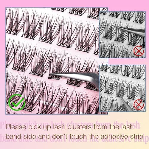 Self Adhesive Eyelashes Natural Self Adhesive Lash Clusters Pre-glued Eyelashes Clusters C Curl No Glue Lashes Wispy Cluster Lashes 10-16MM DIY Individual Lashes by zanlufly thumbnail 8