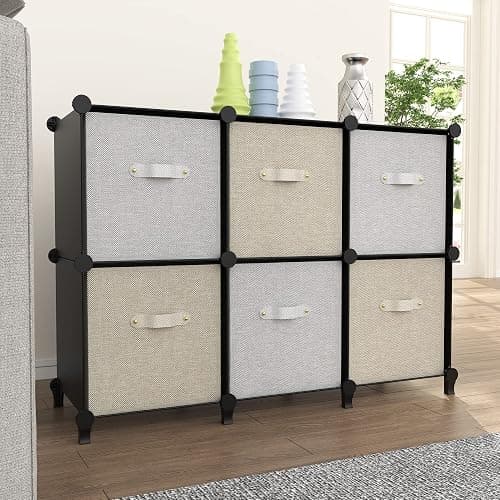 HOMIDEC 6-Cube Storage Organizer, Closet Organizer Storage Cabinet Shelf Bookcase Bookshelf,Storage Cubes Organizers Cabinet for Kids,Closet, Bedroom,Bathroom thumbnail 2