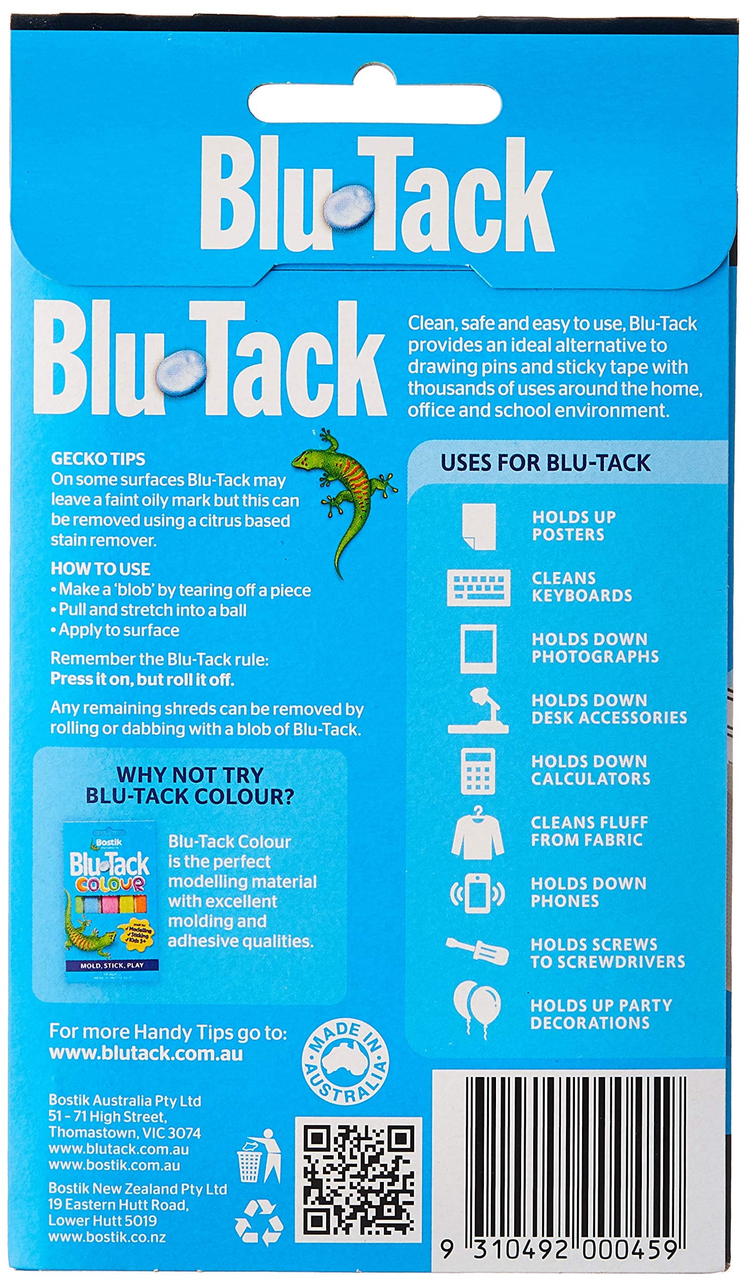 Bostik Blu Tack 75 g, 2 Pack, Blue/Gray thumbnail 3