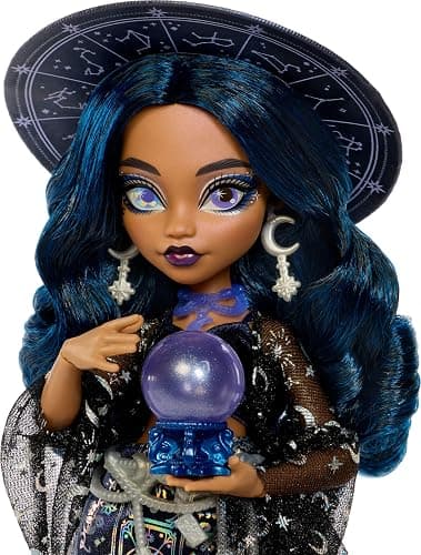 Monster High Doll, Moonspell Magic Claire de Luna | Clairvoyant Witch in Blue Clothes with Cauldron Surprise & Accessories like Crystal Ball, Hat & Spellbook thumbnail 4