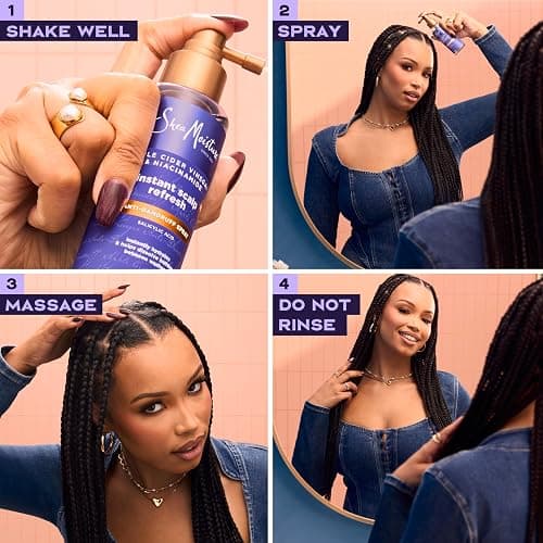 SheaMoisture Dandruff Treatment Instant Scalp Refresh Spray with Salicylic Acid & Scalp Repair Technology, Hydrates & Controls Itch & Flakes, 4 fl oz thumbnail 4