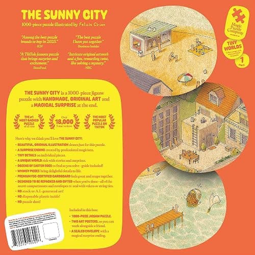 The Sunny City • 1000-Piece Jigsaw Puzzle from The Magic Puzzle Company • Series One thumbnail 3
