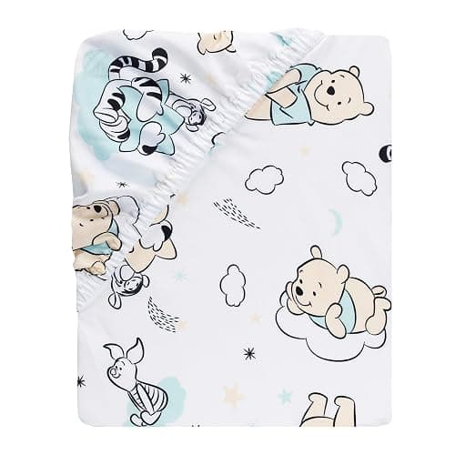 Lambs & Ivy Disney Baby Winnie The Pooh Hugs White Fitted Crib Sheet (Pack of 2) thumbnail 4