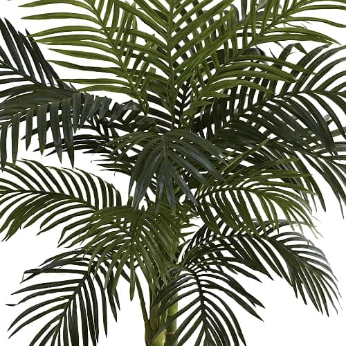 Nearly Natural 4 ft Artificial Golden Cane Palm Tree with Nursery Pot | Double-Stalk, Lush Realistic Foliage, Indoor Faux Palm Plant, Living Room Decor, Perfect Tropical Decoration thumbnail 5