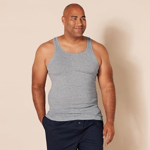 Amazon Essentials Men's Lightweight Tank Undershirts, Pack of 6 thumbnail 7