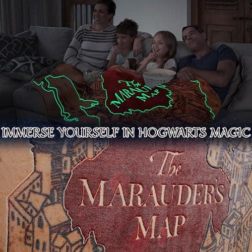 Harry Potter Glow in The Dark Blanket 51x59” for Kids Teens Adults, Soft Fleece Throw Blanket for Sofa, Bed, Cozy Warm Lightweight Gifts for Kids thumbnail 6