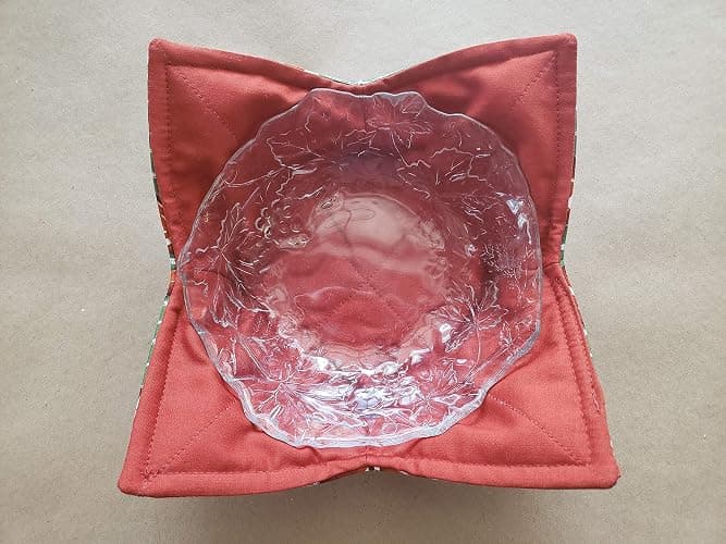 Football Microwave Bowl Cozy Stadium Field Reversible Microwave Potholder Football Bowl Holder Sports Kitchen Linens PE Teacher Coach Tailgate Handmade Gifts Under 10 thumbnail 9