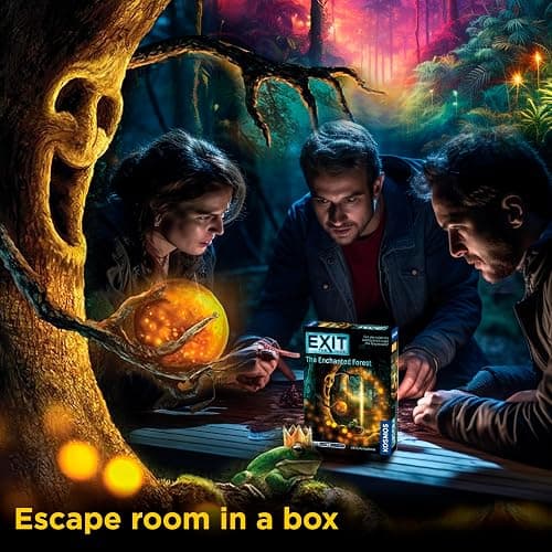 Thames & Kosmos EXIT: The Enchanted Forest| A Kosmos Escape Room Game in a Box| Family Friendly, Card-Based at-Home Escape Room Experience for 1 to 4 Players, Ages 12+ , Black thumbnail 2