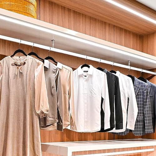 Quality Hangers 20 Pack Plastic Hangers for Clothes - Slim Non-Velvet Hangers with 360° Swivel Chrome Hook & Non Slip Notches - Ideal for Dresses Coats Shirts Jackets & More - Black thumbnail 8