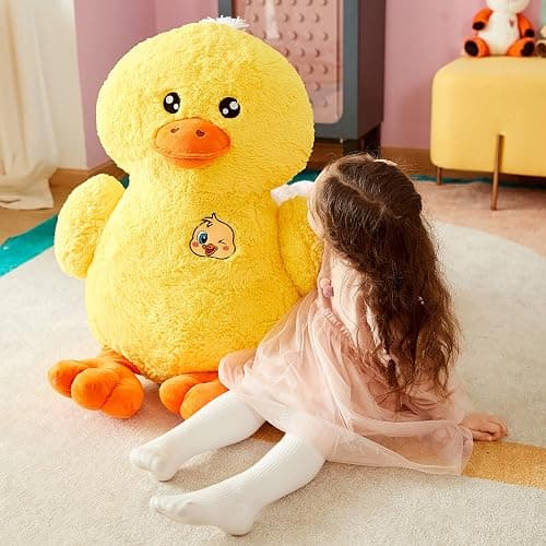 IKASA Large Duck Stuffed Animals Giant Soft Plush Toy,Cute Huge Jumbo Kawaii Fluffy Plushy Big Size Fat Oversized Plushie,Gifts for Kids thumbnail 3