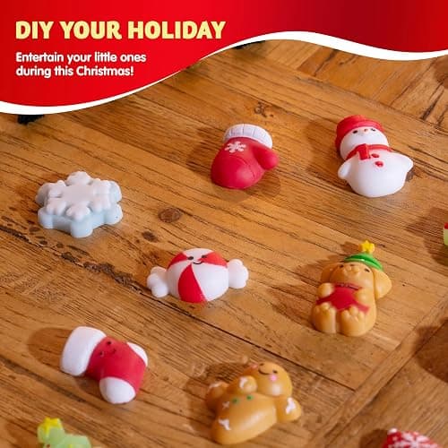 JOYIN 24 Pcs Chrismas Mochi, Fidget Toys, Mochi Toys for Boys and Girls, Kids Xmas Fun Gifts, Christmas Party Toy Gifts for Kids thumbnail 7