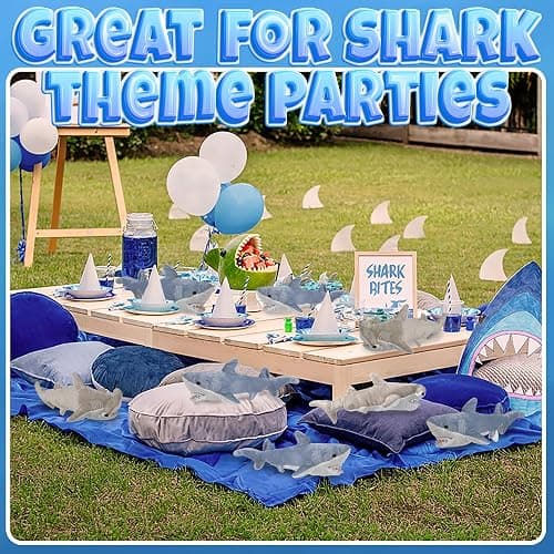 Bedwina Stuffed Animal Sharks - Pack of 2 Large, 14 inch Mako & 13 inch Hammerhead Plush Shark Toys, Stuff Animals Toy, for Baby Toddlers & Kids thumbnail 4