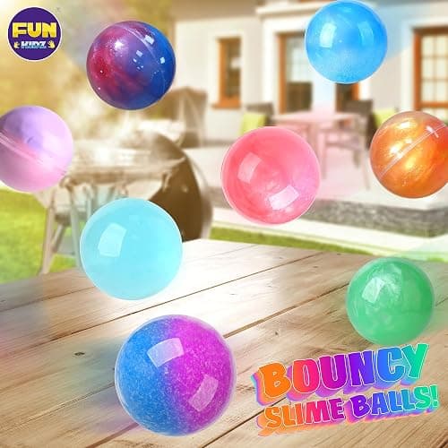 Big 25 Variety Slime Balls Party Favors for Kids, FunKidz 5.5cm Ball Size Bulk Premade Slime Pack Toys for Boys Girls 6-12 with Galaxy, Butter, Cloud, Unicorn, Mermaid, Glow, Clear Slimes thumbnail 7