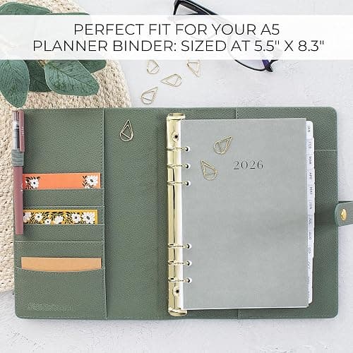 Beautiful 2026 Daily Planner Inserts for 6 Ring Binders – Durable A5 Paper Refill Set 5.5" x 8.3" - Refills Incl. Tabs & Monthly Calendar Spreads - From January 2026 - December 2026 thumbnail 5