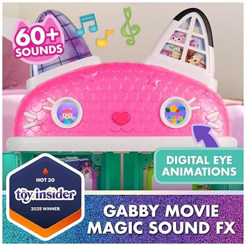 Gabby's Dollhouse: The Movie, Meow-Mazing Interactive Dollhouse, 7 Rooms, LCD Screen Eyes, Figures, Sound FX, Kids Toys for Girls & Boys Ages 3 and Up thumbnail 3