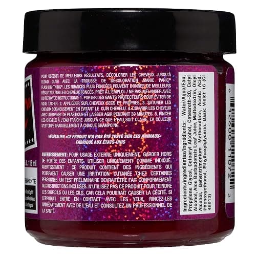 Manic Panic Semi Permanent Pink Warrior Hair Dye, 4 oz | Medium Pink, Cool Undertones, Berry Tones on Dark Hair, Vegan, Ammonia-Free & Cruelty-Free, Lasts 4-6 Weeks, Developer-Free thumbnail 3