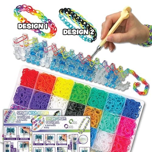 Rainbow Loom MEGA Combo Set, Features 7000+ Colorful Rubber Bands, 2 Step-by-Step Bracelet Instructions, Organizer Case, Great Gift for Kids 7+ DIY Craft, STEAM thumbnail 7